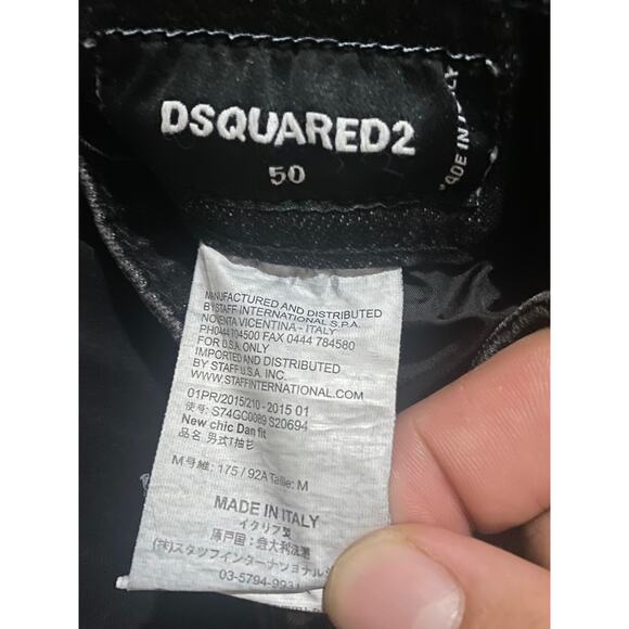 Dsquared 2 Black with White Fade Paint Skinny Jeans - Picture 4 of 6